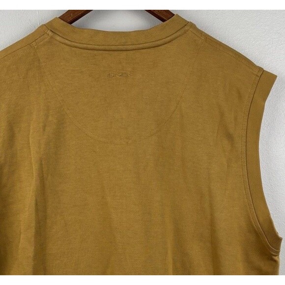 Bolle Golf Men's Fine Pima Cotton Sweater Vest Large Office Minimalist Mustard - Picture 6 of 8